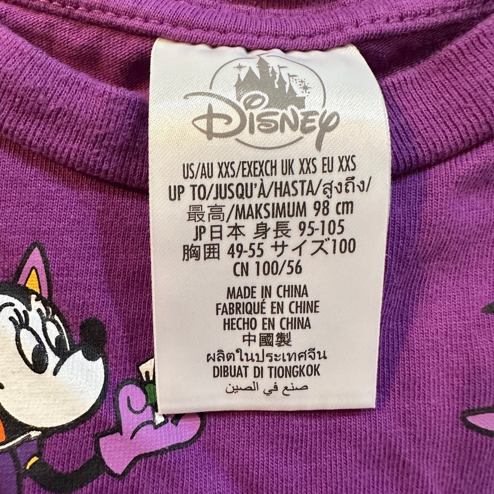 Disney Parks XXS Toddler Girls Tee Disneyland 2022 Purple Halloween Mickey Mouse - Picture 6 of 12